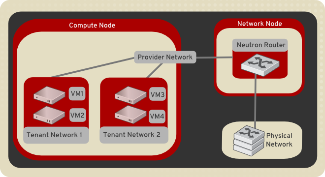 Tenant and provider networks
